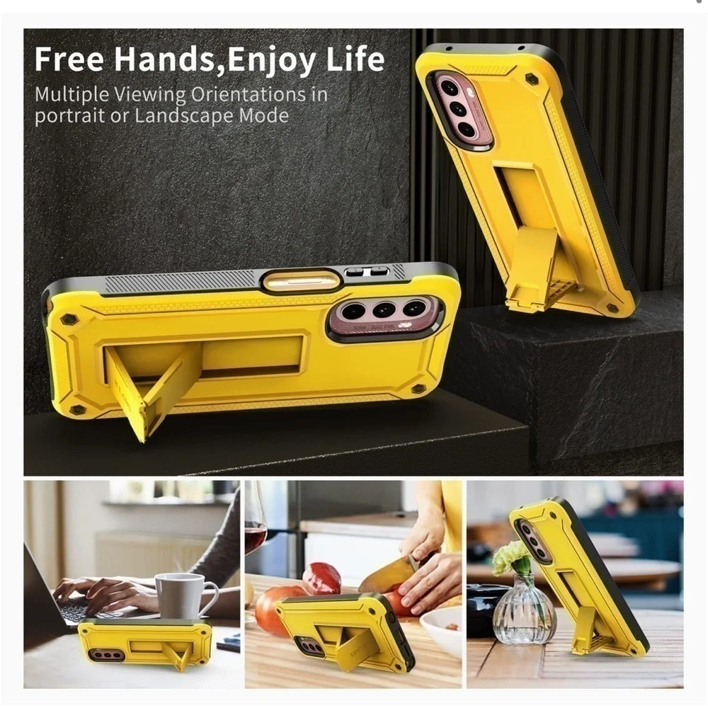 COMPATIBLE with Motorola Moto G Stylus Phone Case Screen Protector Kickstand NEW
